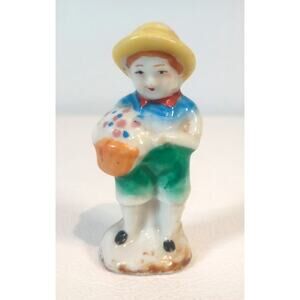 Vintage Porcelain Boy Figurine Made in Occupied Japan 2.5"